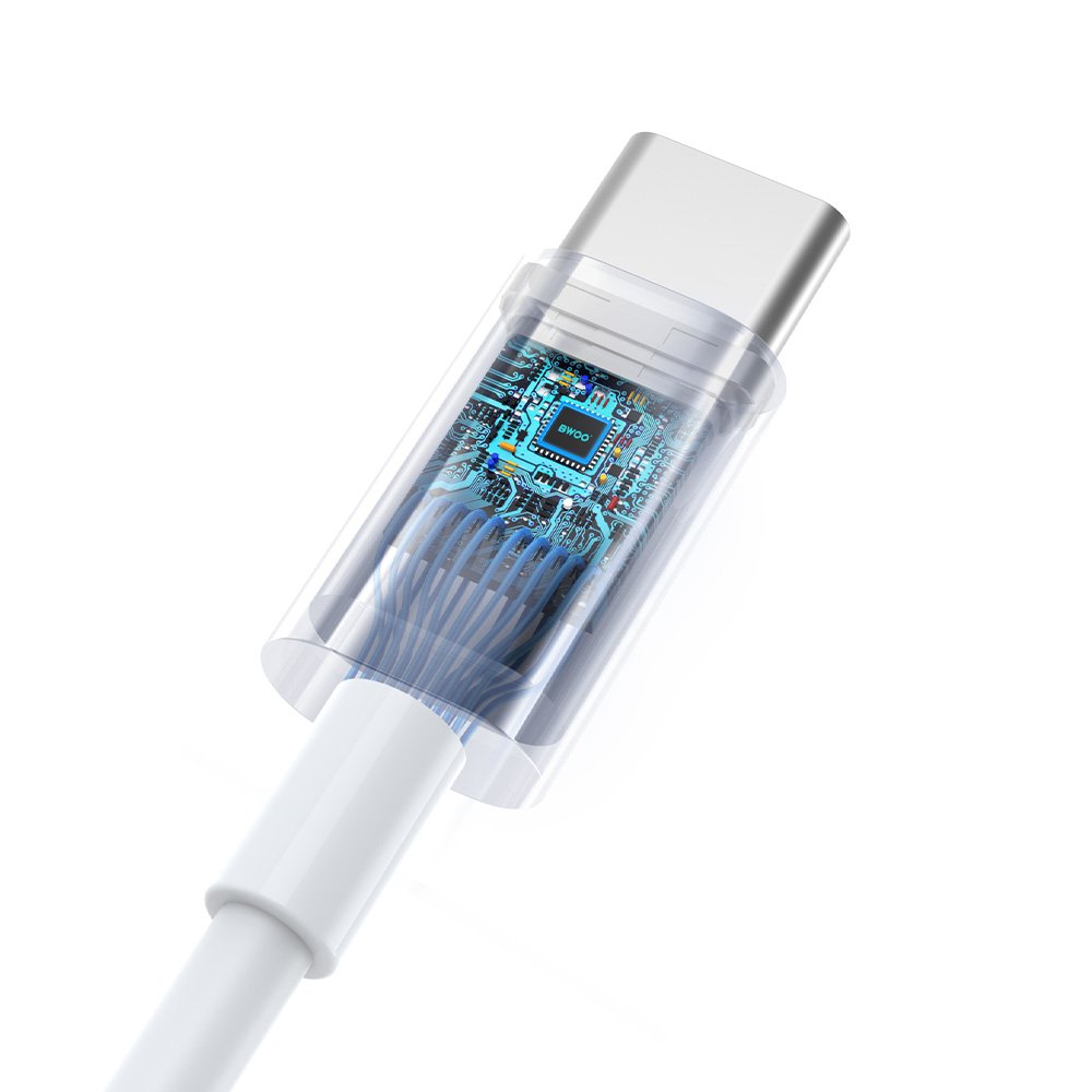 BWOO vadu austiņas HF175 USB-C digitāla saskarne, baltas