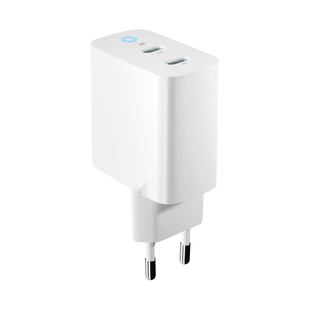 Forever lādētājs TC-06-65CC GAN PD QC 2x USB-C 65W, balts