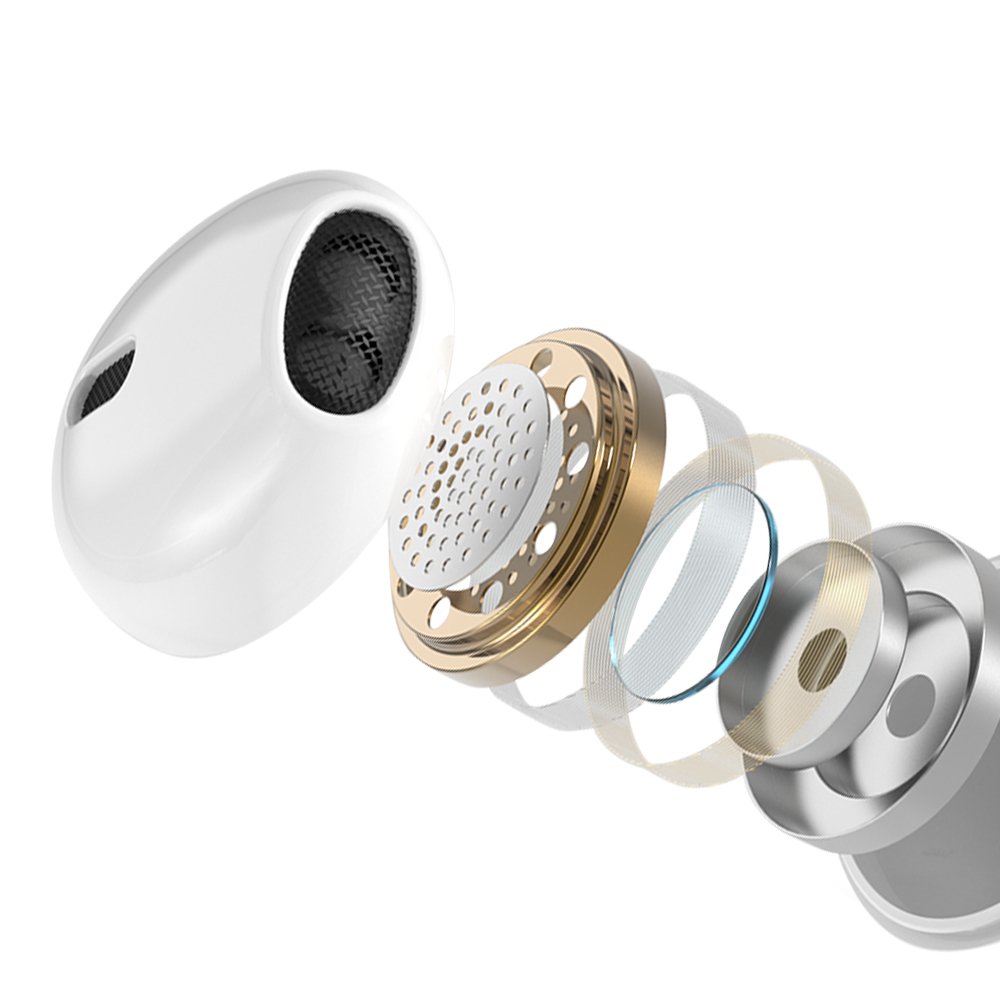 BWOO vadu austiņas 3.5mm stereo, baltas