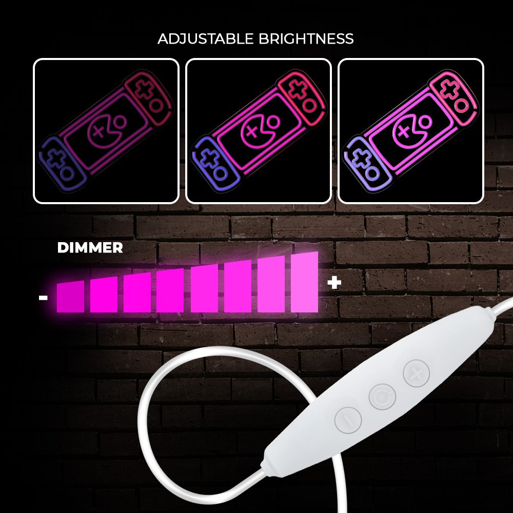 Forever Light gaisma Neon Plexi LED Game Console daudzkrāsains FPNE27 Forever