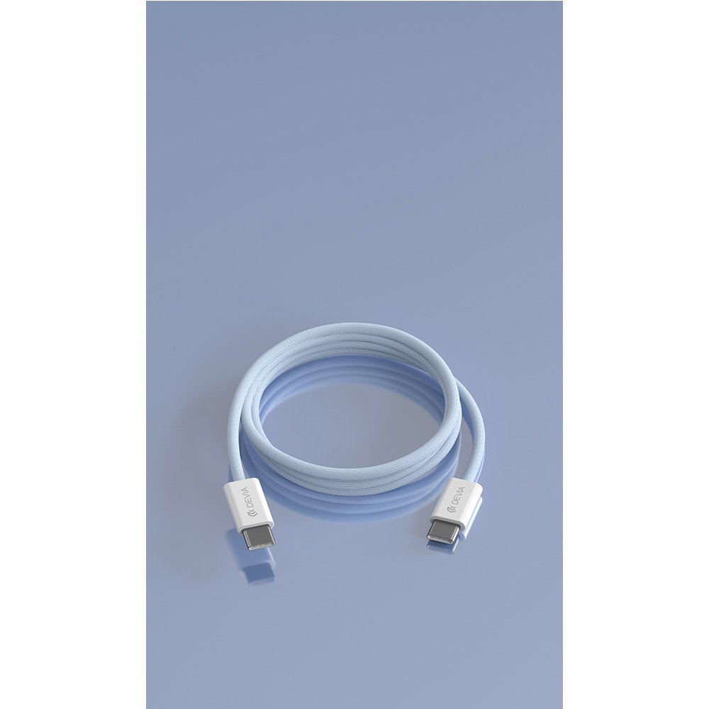Devia kabelis Smart EC325 PD USB-C - USB-C 1,0 m 60W 3A zils