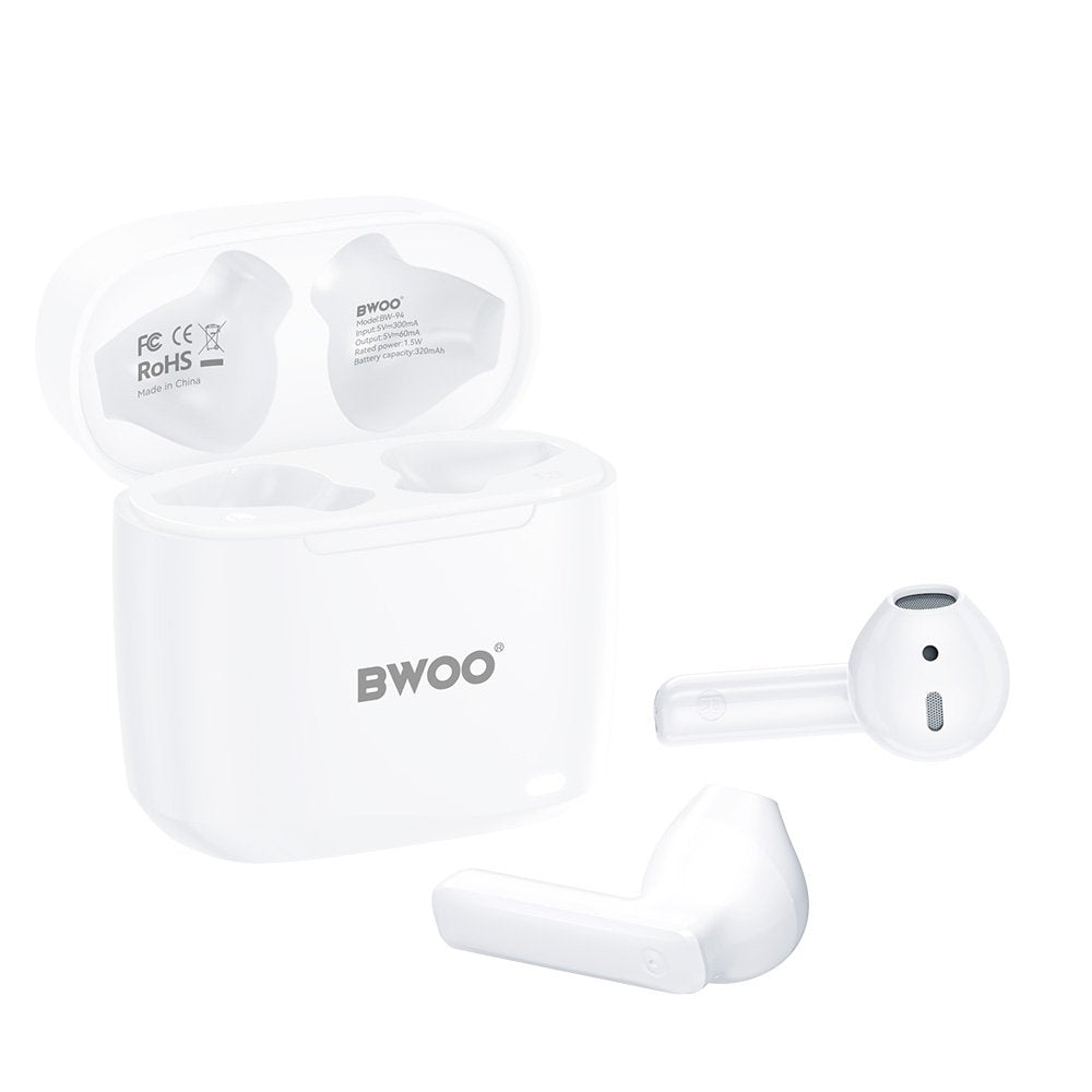 BWOO bezvadu austiņas TWS BW94-WH, baltas