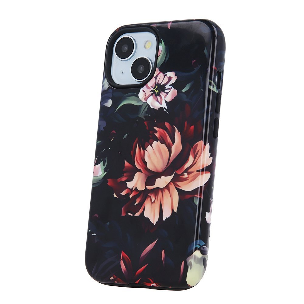 Dekoratīvais maciņš iPhone 12 / 12 Pro 6,1" Peonijas
