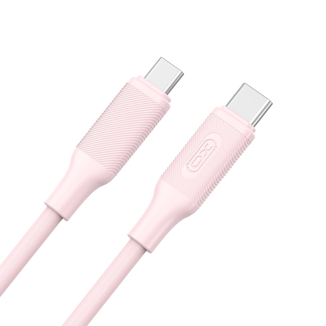 XO kabelis NB-Q265B PD USB-C - USB-C 1,0m 60W, rozā