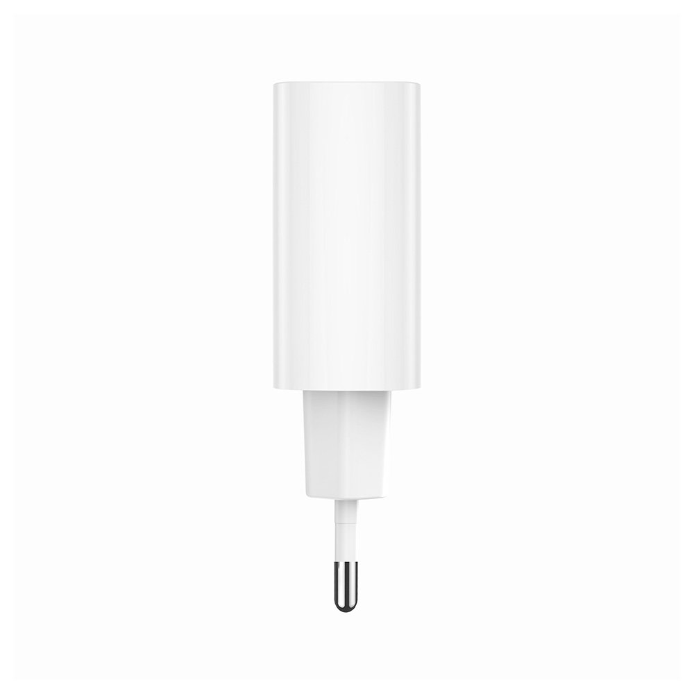 Forever TC-07-30AC PD QC lādētājs 1x USB-C 1x USB 30W balts + USB-C - USB-C kabelis 60W