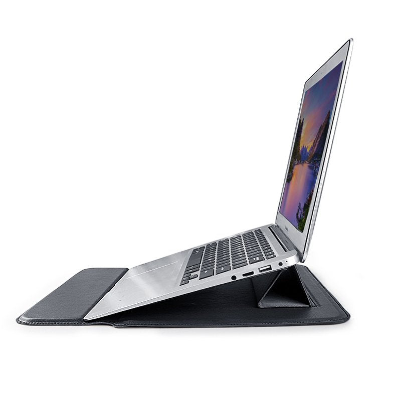 Devia klēpjdatora soma / MacBook stiprinājuma soma UltraThin 13,3'' ūdensizturīga PU āda melna