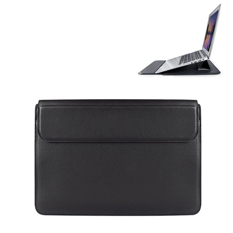 Devia klēpjdatora soma / MacBook stiprinājuma soma UltraThin 15,4'' ūdensizturīga PU āda melna
