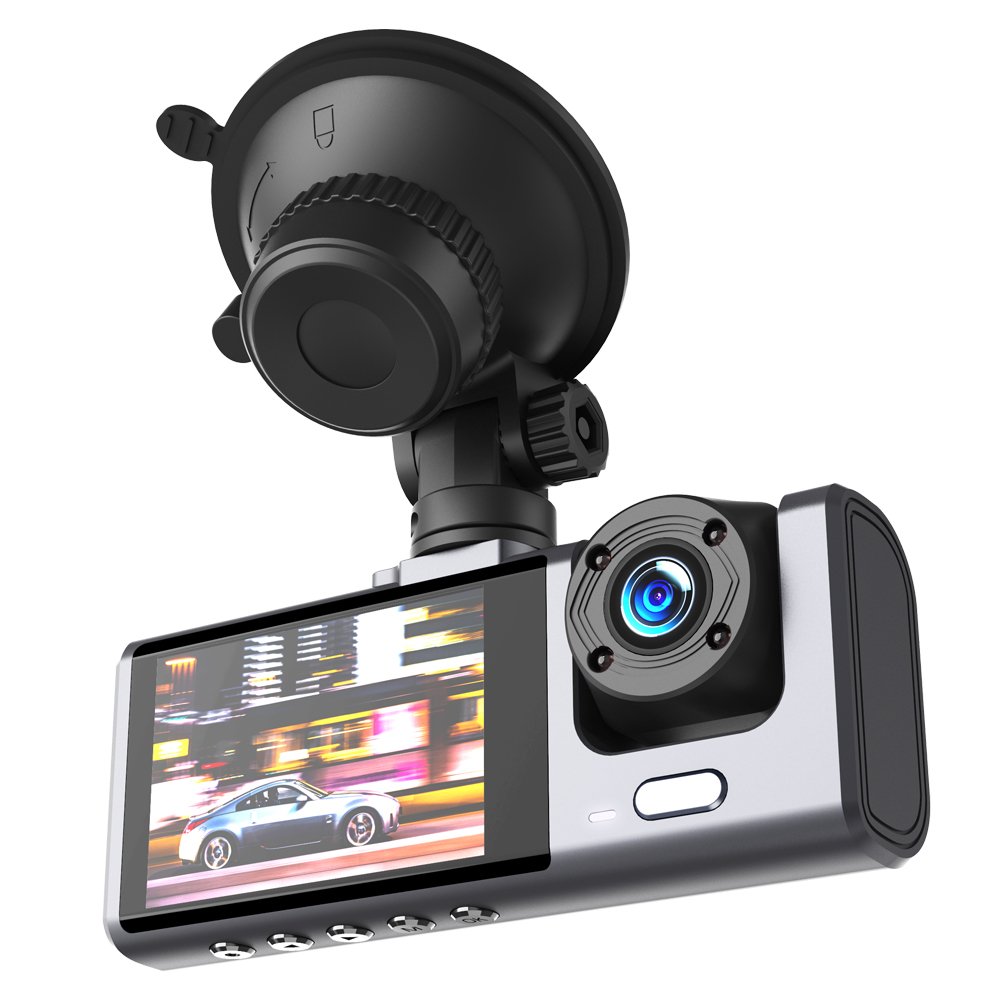 XO kameras automašīnas XJ03 priekšējais aizmugurējais ierakstītājs FullHD melna
