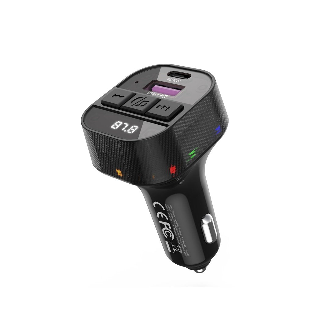 XO Bluetooth auto lādētājs FM raidītājs BCC17 MP3 30W, melns