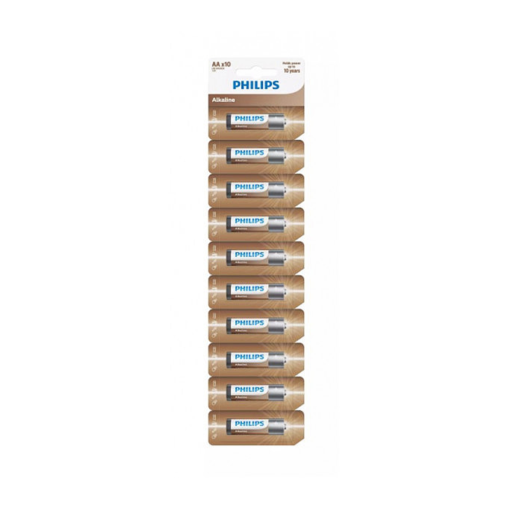 PHILIPS baterija AA LR6 10gab blisteris Alkaline