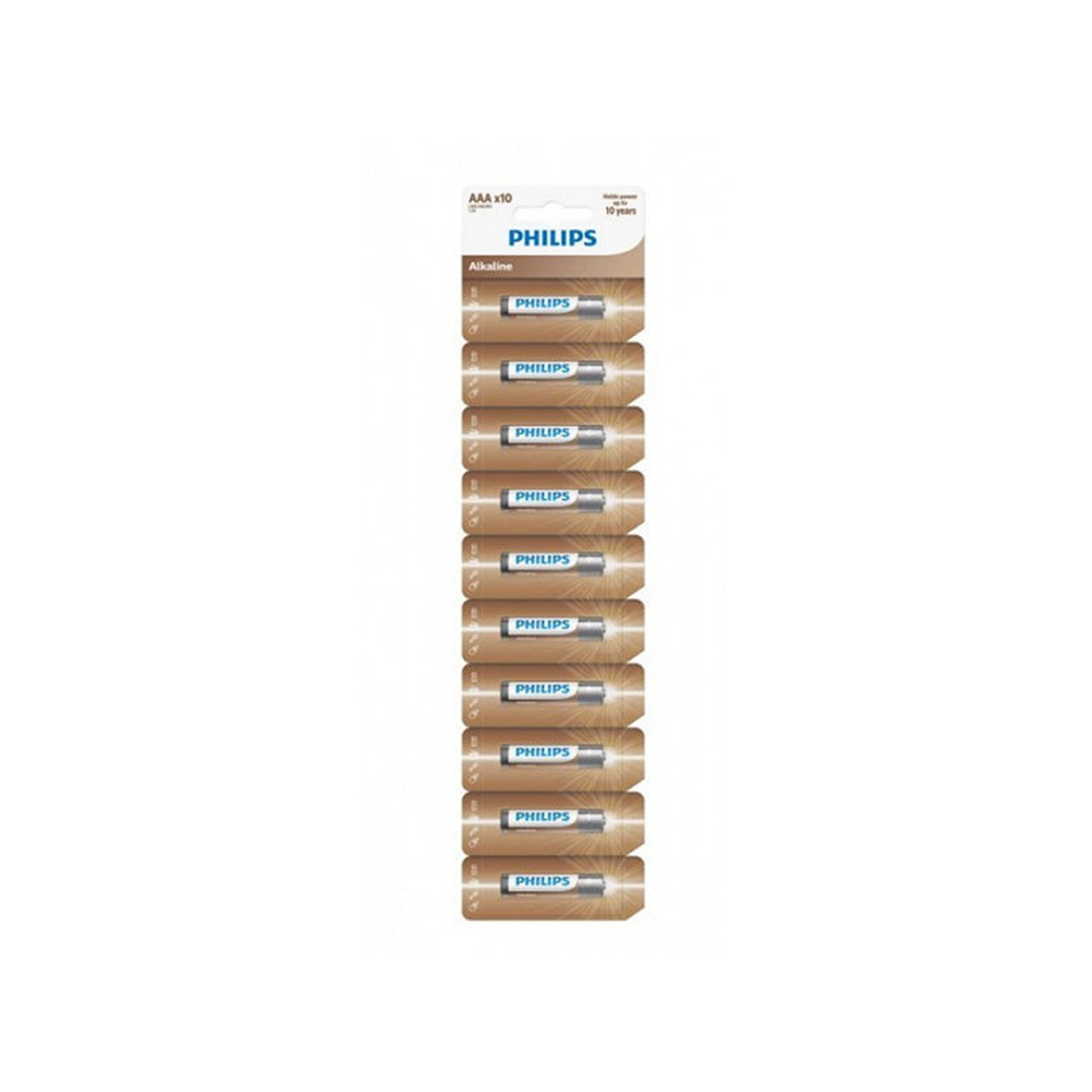PHILIPS baterija AAA LR03 10gab blisteris Entry Alkaline
