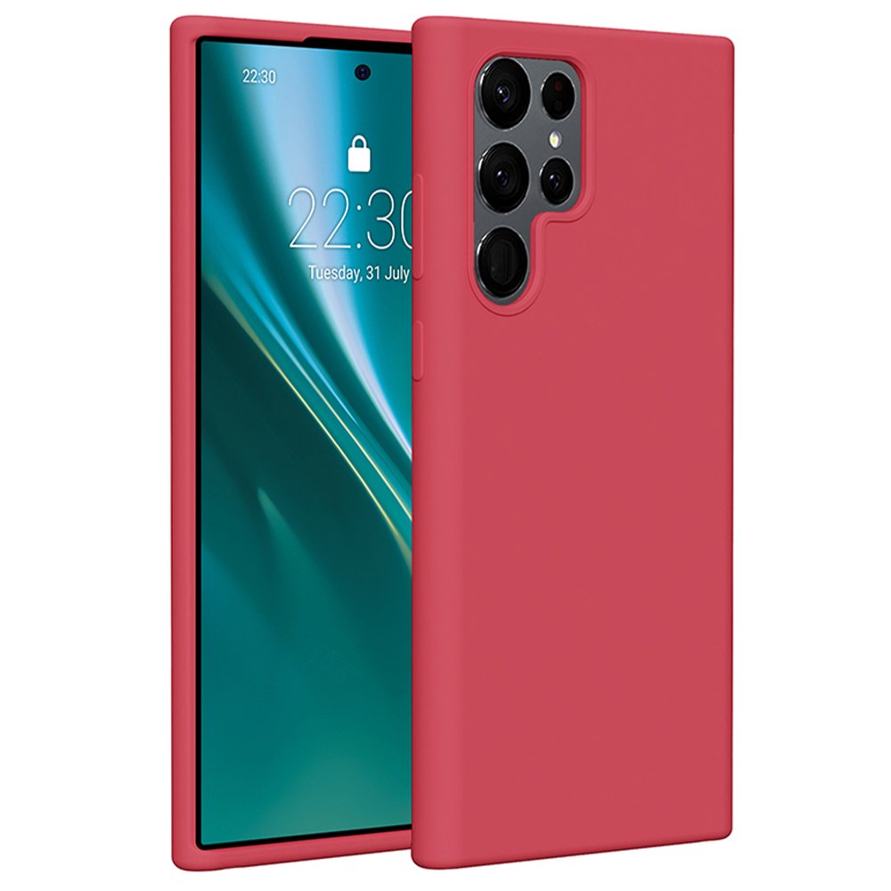 Etteri silikona vāciņš Samsung Galaxy S22 Ultra Raspberry