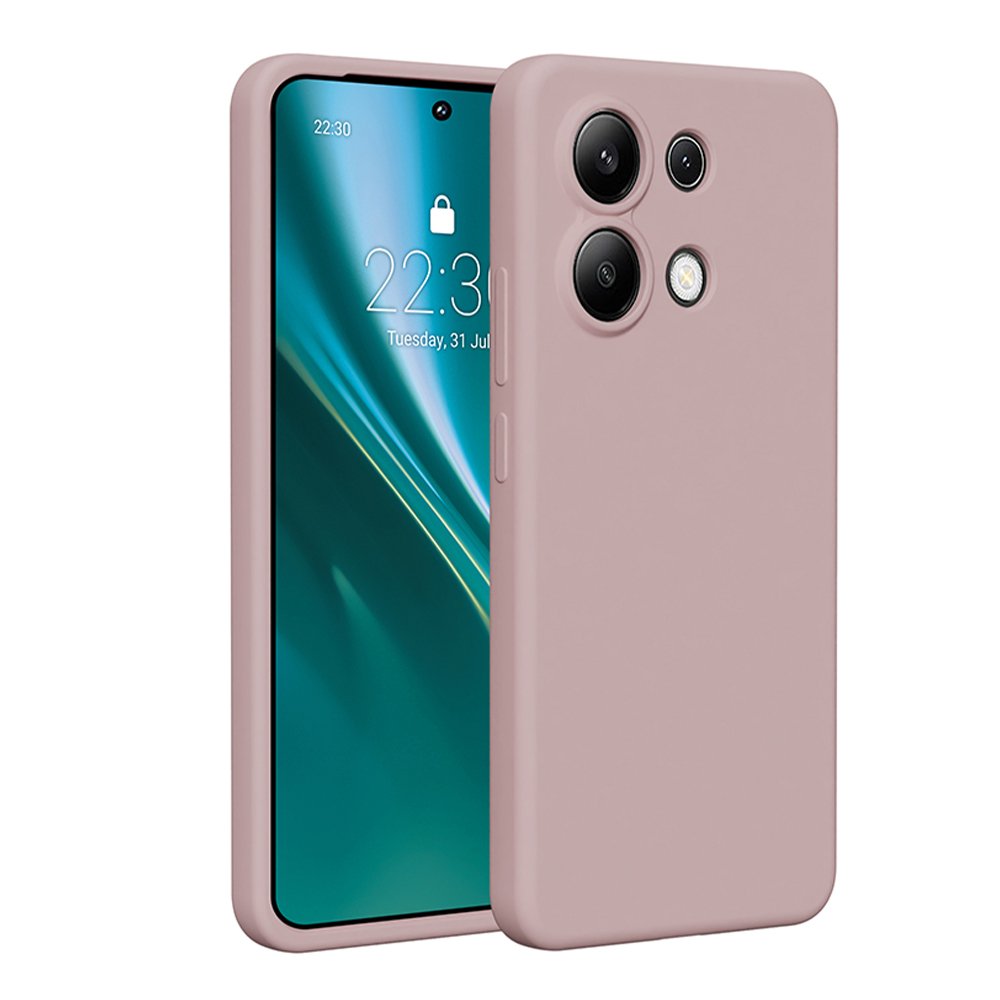 Etteri silikona apvalks viedtālrunim Xiaomi Redmi Note 13 4G, gaiši rozā krāsā