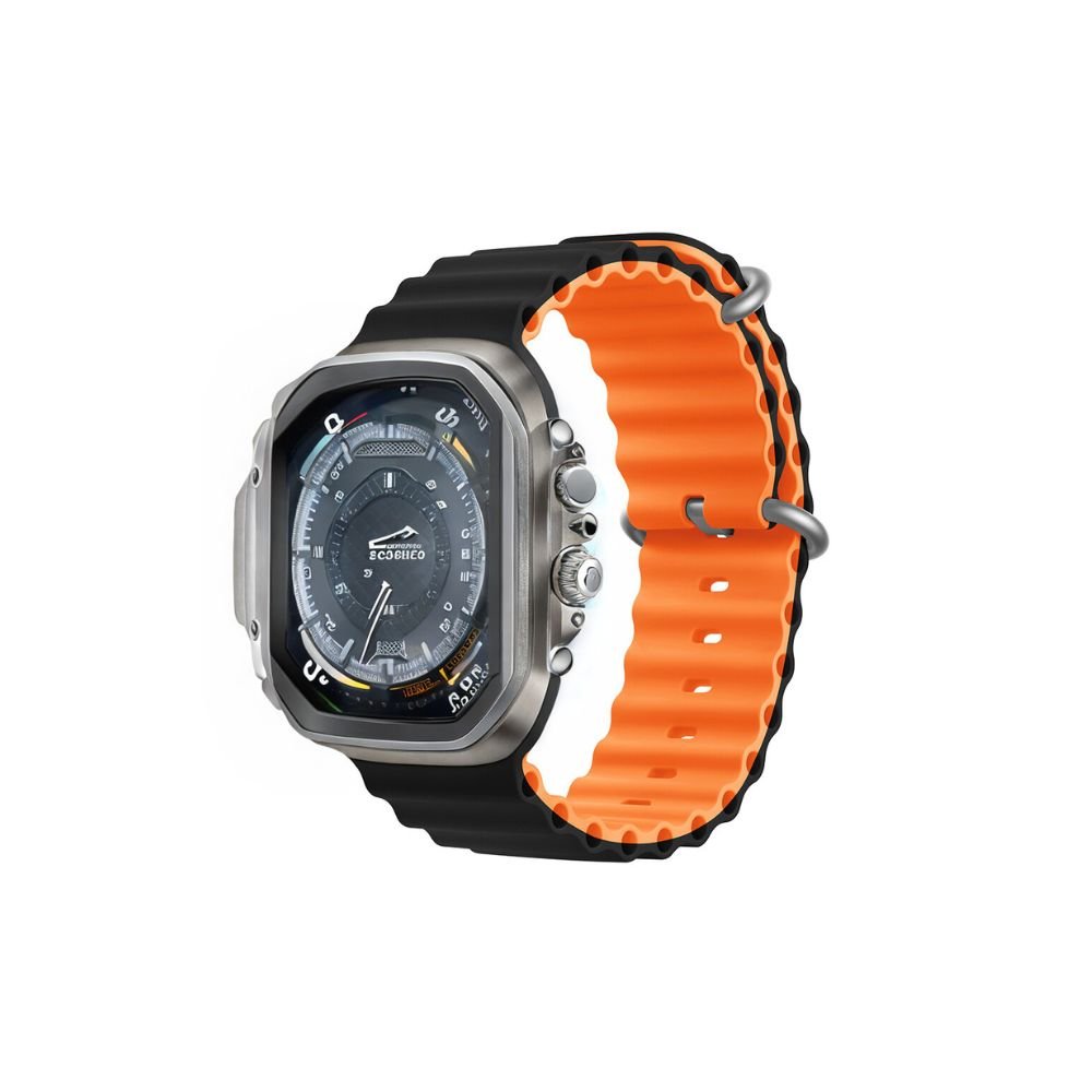 Devia siksniņa Deluxe Sport6 Apple Watch 38mm/40mm/41mm/42mm melna oranža