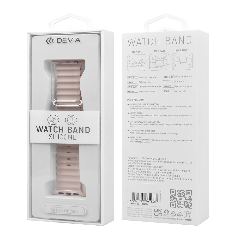 Devia siksniņa Deluxe Sport6 Apple Watch 38mm/40mm/41mm/42mm melna oranža