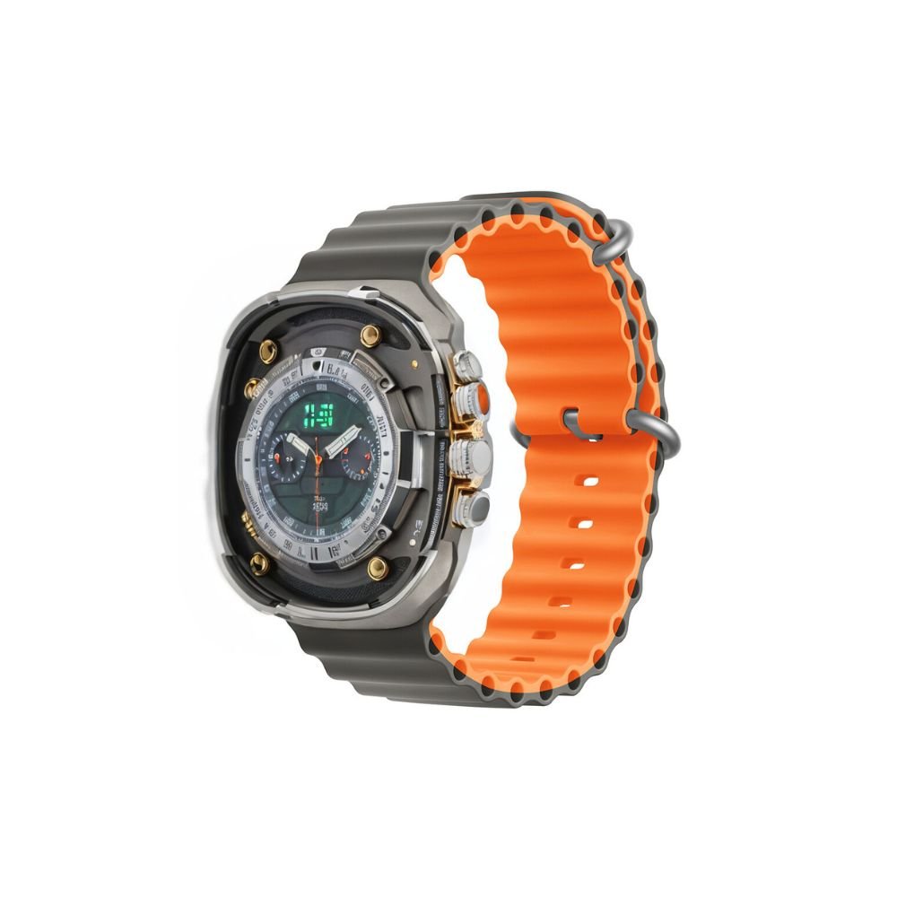 Devia siksniņa Deluxe Sport6 Apple Watch 38mm/40mm/41mm/42mm pelēkoranža