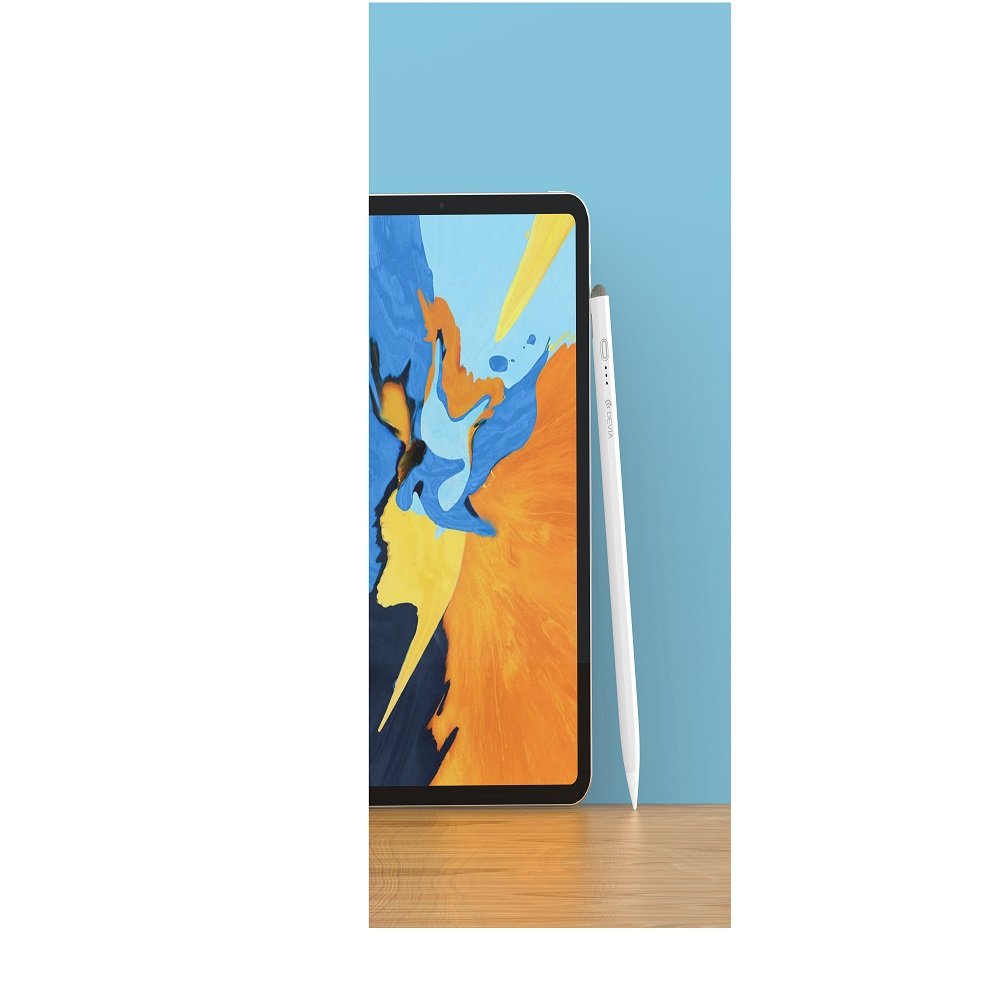 Devia iPad ekrāna zīmulis iPad / iPad Pro / iPad Air / Mini (kopš 2018. gada) un visiem kapacitatīvajiem ekrāniem, balts