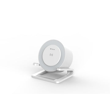 Devia Bluetooth skaļrunis IM-3 ar bezvadu 15W lādētāju, gaiši balts