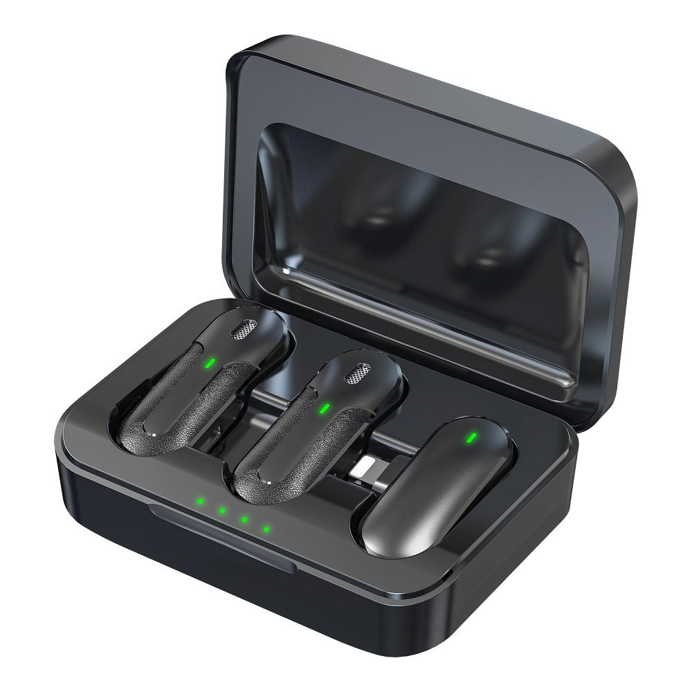 Devia bezvadu mikrofons smartfon Kintone Lightning 2/1, melns