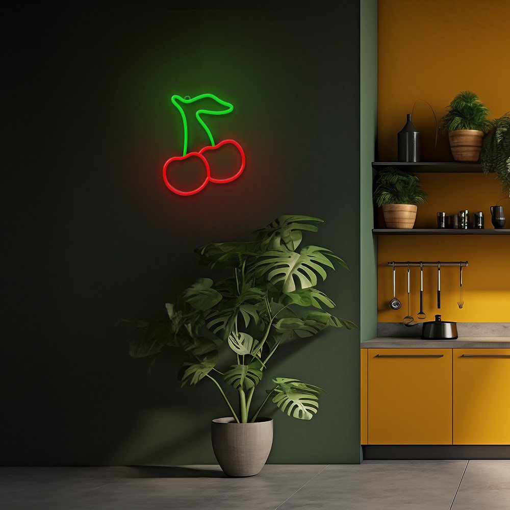 Neolia gaisma Neon LED Cherry zaļš, sarkans NNE23
