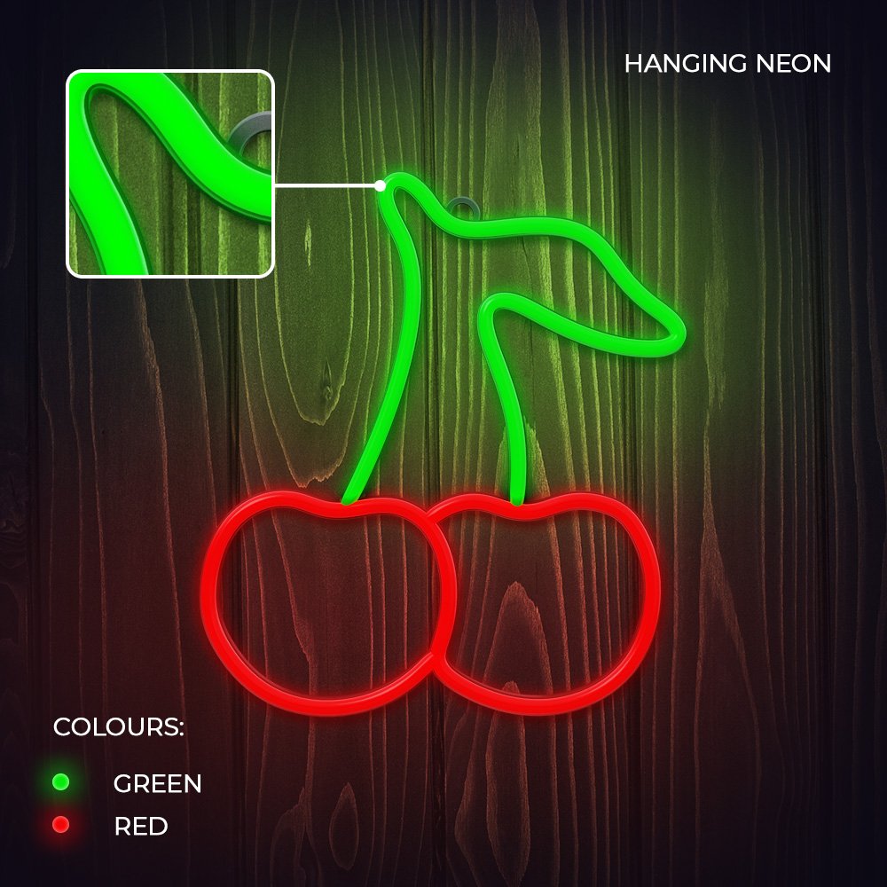Neolia gaisma Neon LED Cherry zaļš, sarkans NNE23