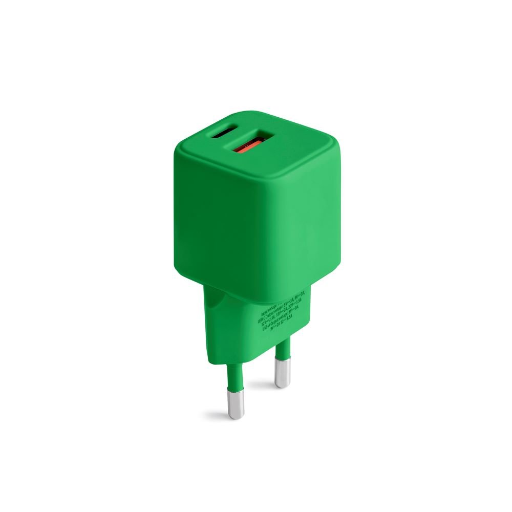 Colorum tīkla lādētājs USB-A + USB-C PD 30W CLS30-AC-04 x zaļš