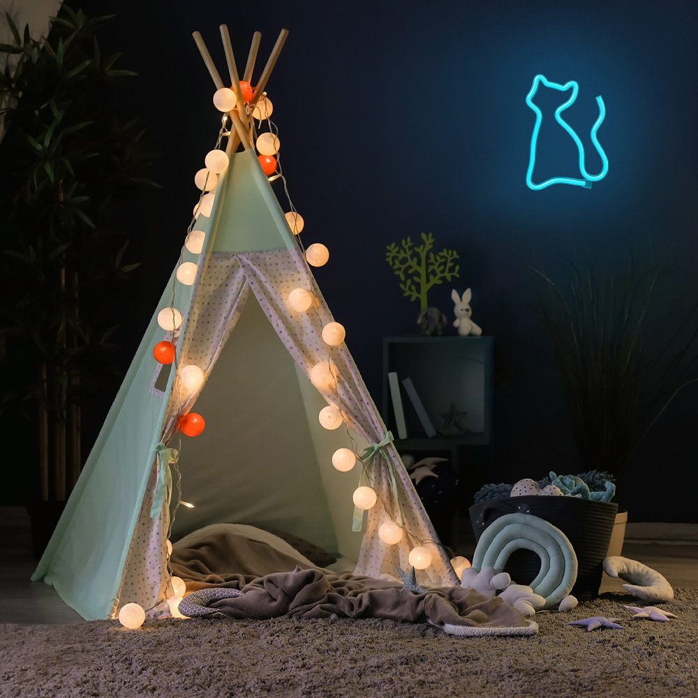 Neolia gaisma Neon LED CAT tirkīza NNE24