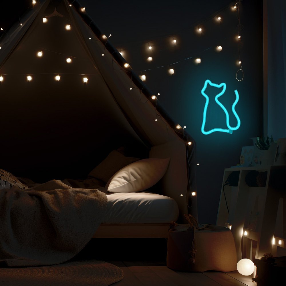 Neolia gaisma Neon LED CAT tirkīza NNE24