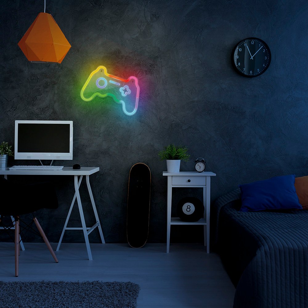 Forever Light gaisma Neon LED RGB Gamepad FLRNE04 + RC Forever