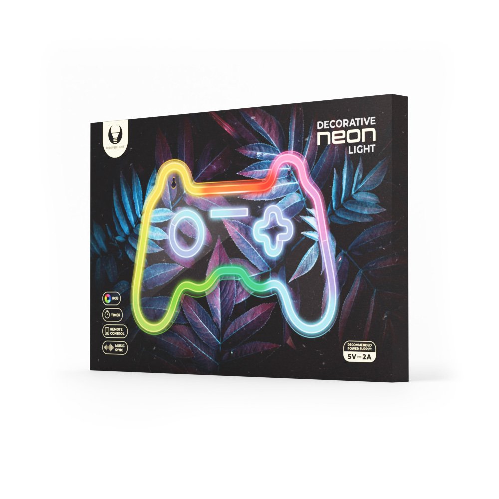 Forever Light gaisma Neon LED RGB Gamepad FLRNE04 + RC Forever