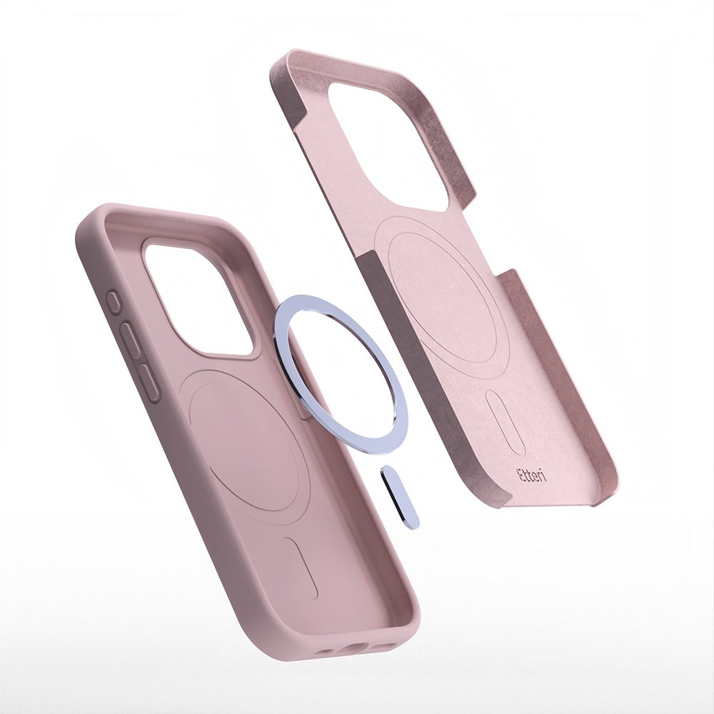 Etteri silikona MagSafe vāciņš Samsung Galaxy A37 5G, gaiši rozā