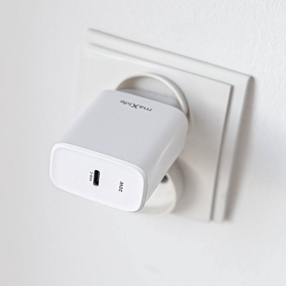 Maxlife lādētājs MXTC-10-20C PD QC 1x USB-C 20W, balts