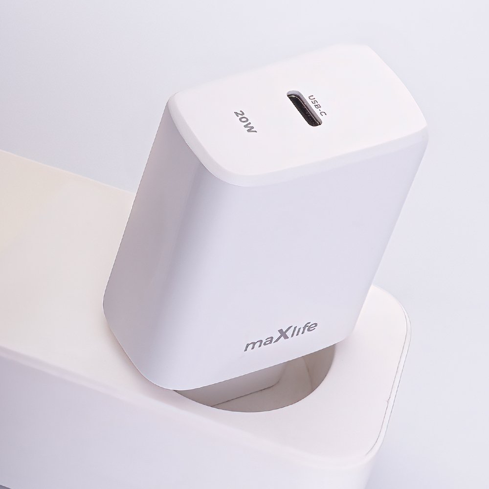 Maxlife lādētājs MXTC-10-20C PD QC 1x USB-C 20W, balts