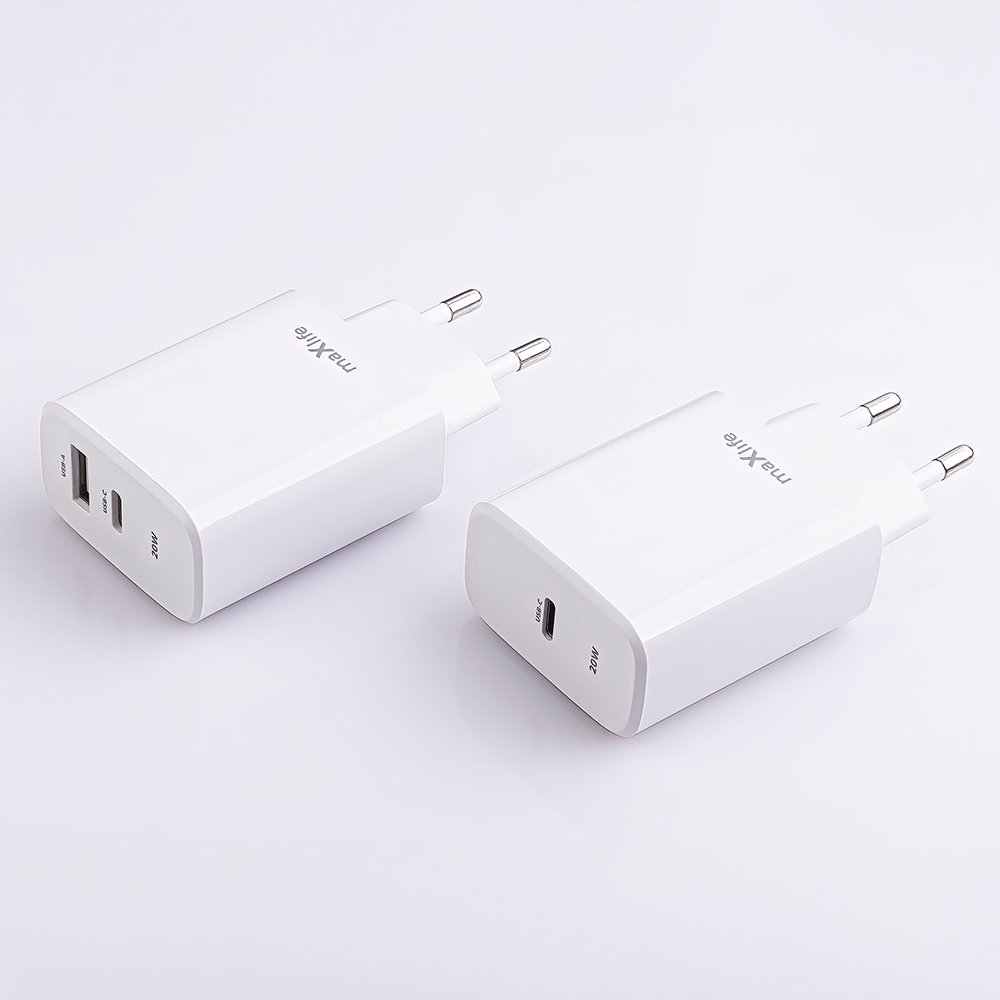 Maxlife lādētājs MXTC-10-20C PD QC 1x USB-C 20W, balts