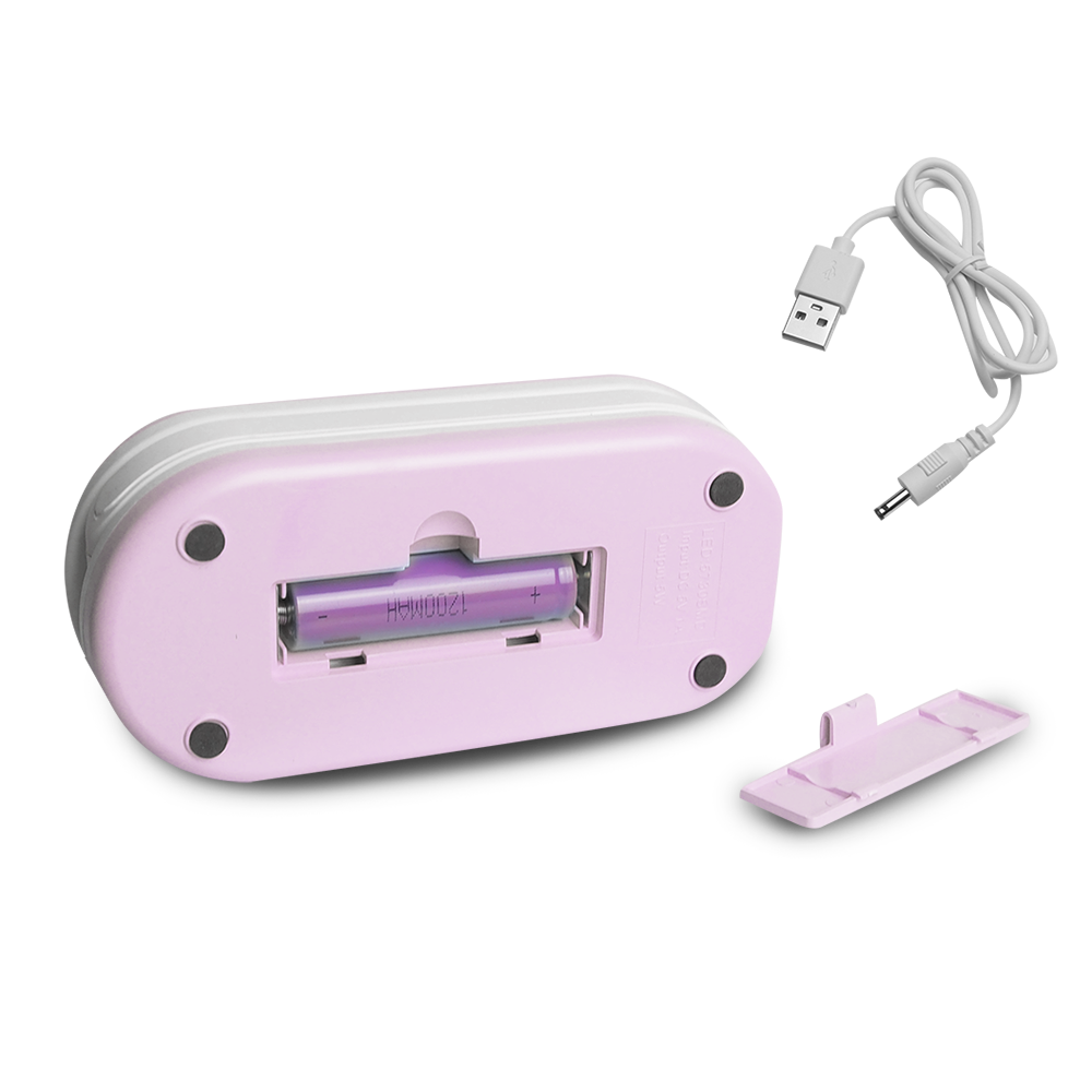 Salokāma LED galda lampa 10W, 3000/4500/6000K, 1200mAh, rozā, LTC
