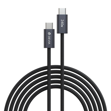 Devia kabelis Extreme EC652 PD USB-C - USB-C 2,0 m 240W melns