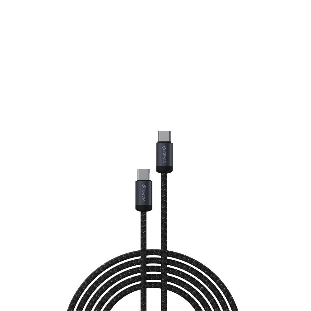 Devia kabelis Gracious EC646 PD USB-C - USB-C 1,0 m 60W 3A melns