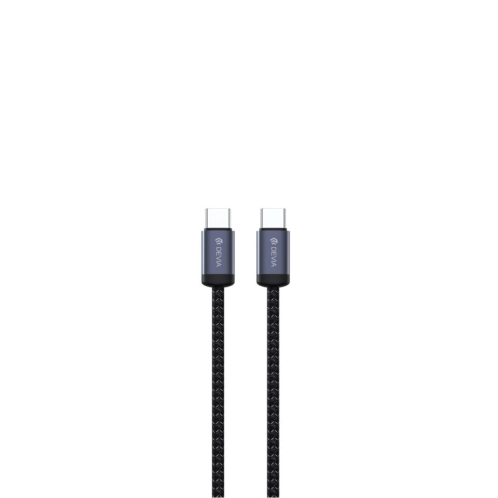 Devia kabelis Gracious EC646 PD USB-C - USB-C 1,0 m 60W 3A melns