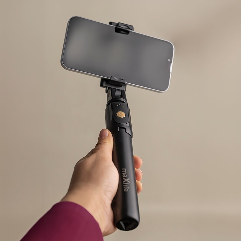 Maxlife Bluetooth selfija kāts trīskājis MXST-100, melns