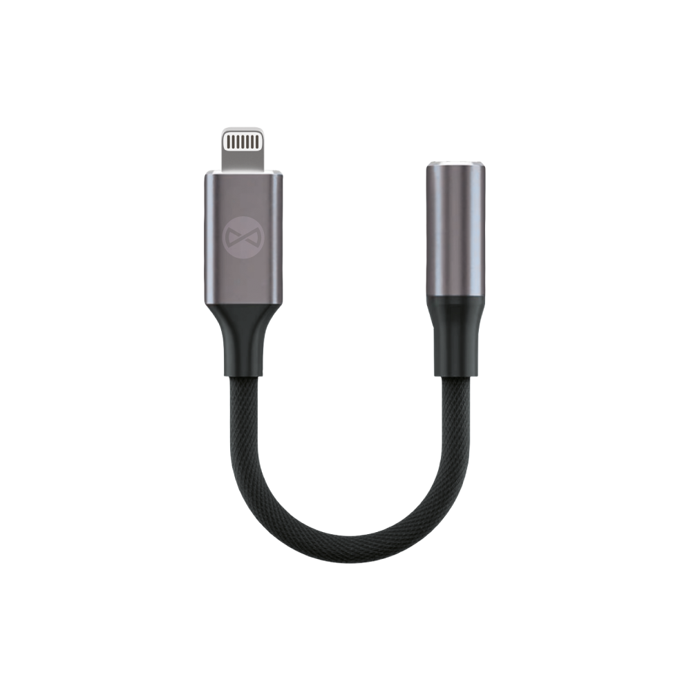 Forever adapteris audio AJL-01 jack 3,5 mm - Lightning, melns
