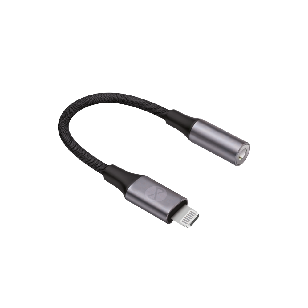 Forever adapteris audio AJL-01 jack 3,5 mm - Lightning, melns