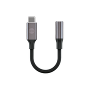 Forever adapteris audio AJC-01 jack 3,5 mm - USB-C, melns