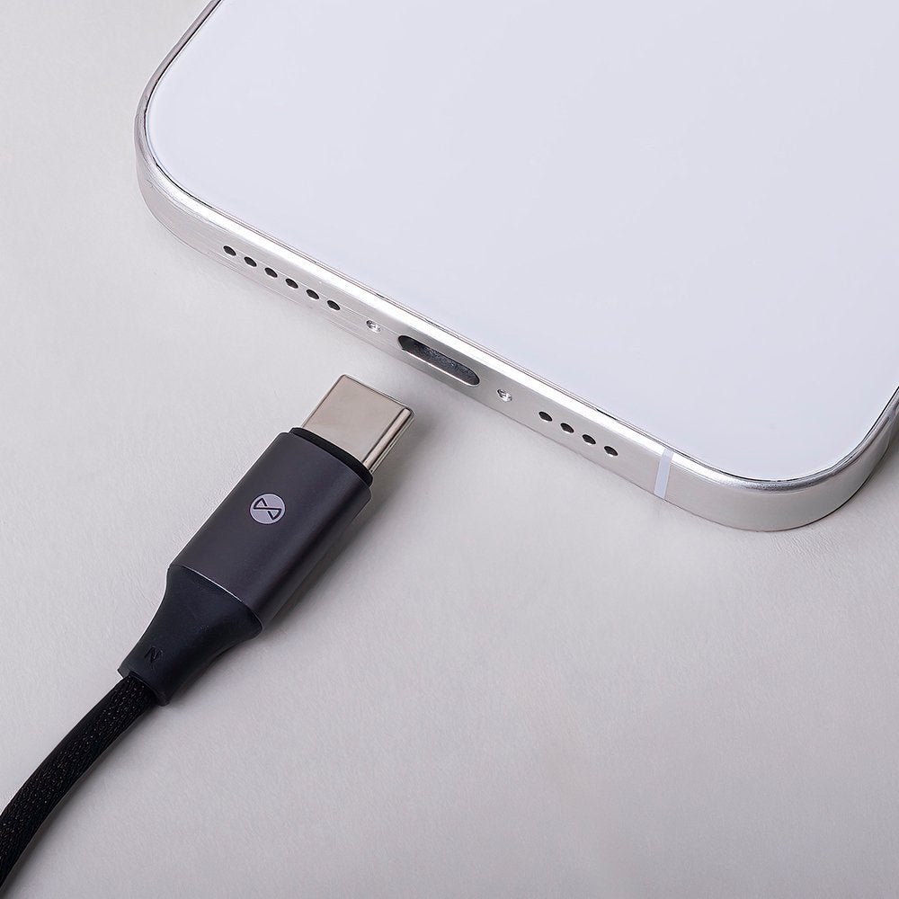 Forever adapteris audio AJC-01 jack 3,5 mm - USB-C, melns
