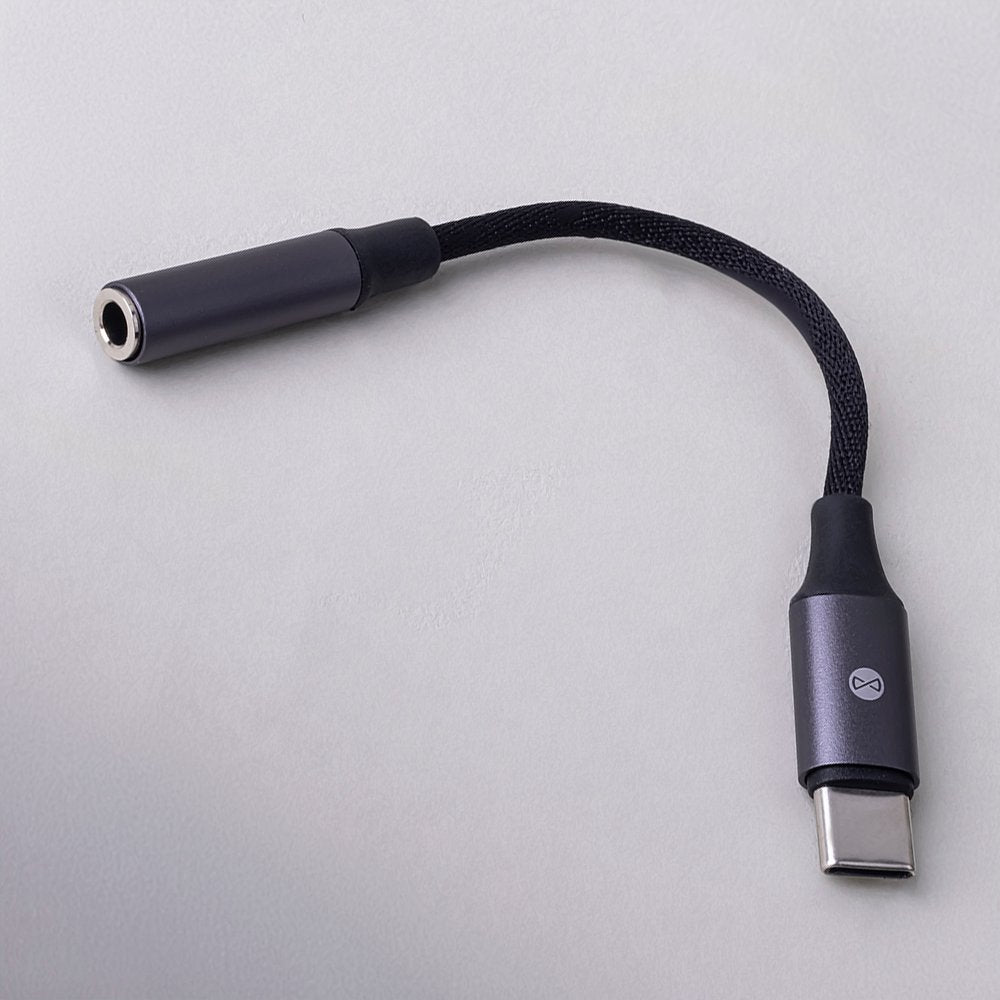 Forever adapteris audio AJC-01 jack 3,5 mm - USB-C, melns