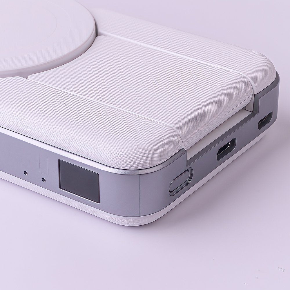 Forever ārējā baterija ar bezvadu lādēšanu MATB-300 10000 mAh, magnētiska, 3/1, balta