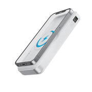 Forever ārējā baterija ar bezvadu lādēšanu MATB-300 10000 mAh, magnētiska, 3/1, balta