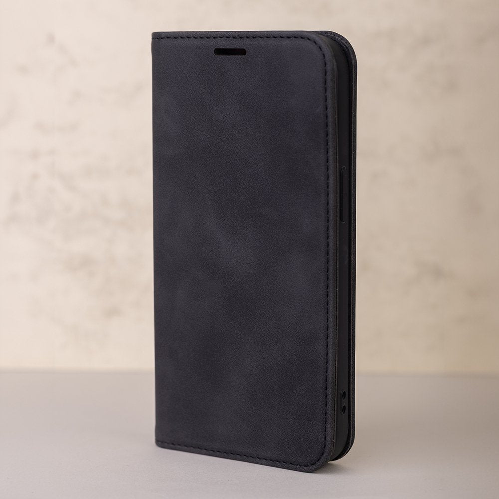 Smart Suede maciņš iPhone 17 Air 6,6", melns