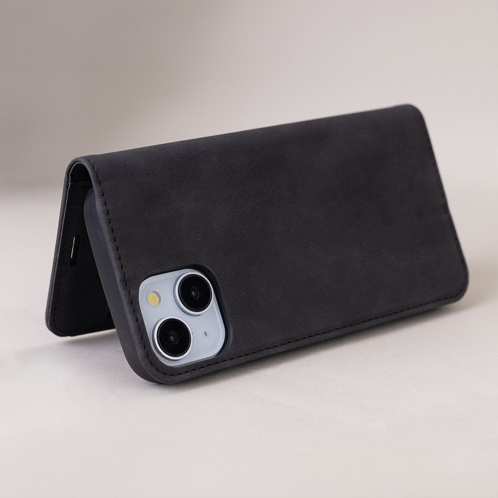 „Smart Suede“ vāciņš iPhone 17 Pro 6,3" / iPhone 18 Pro 6,3" melns