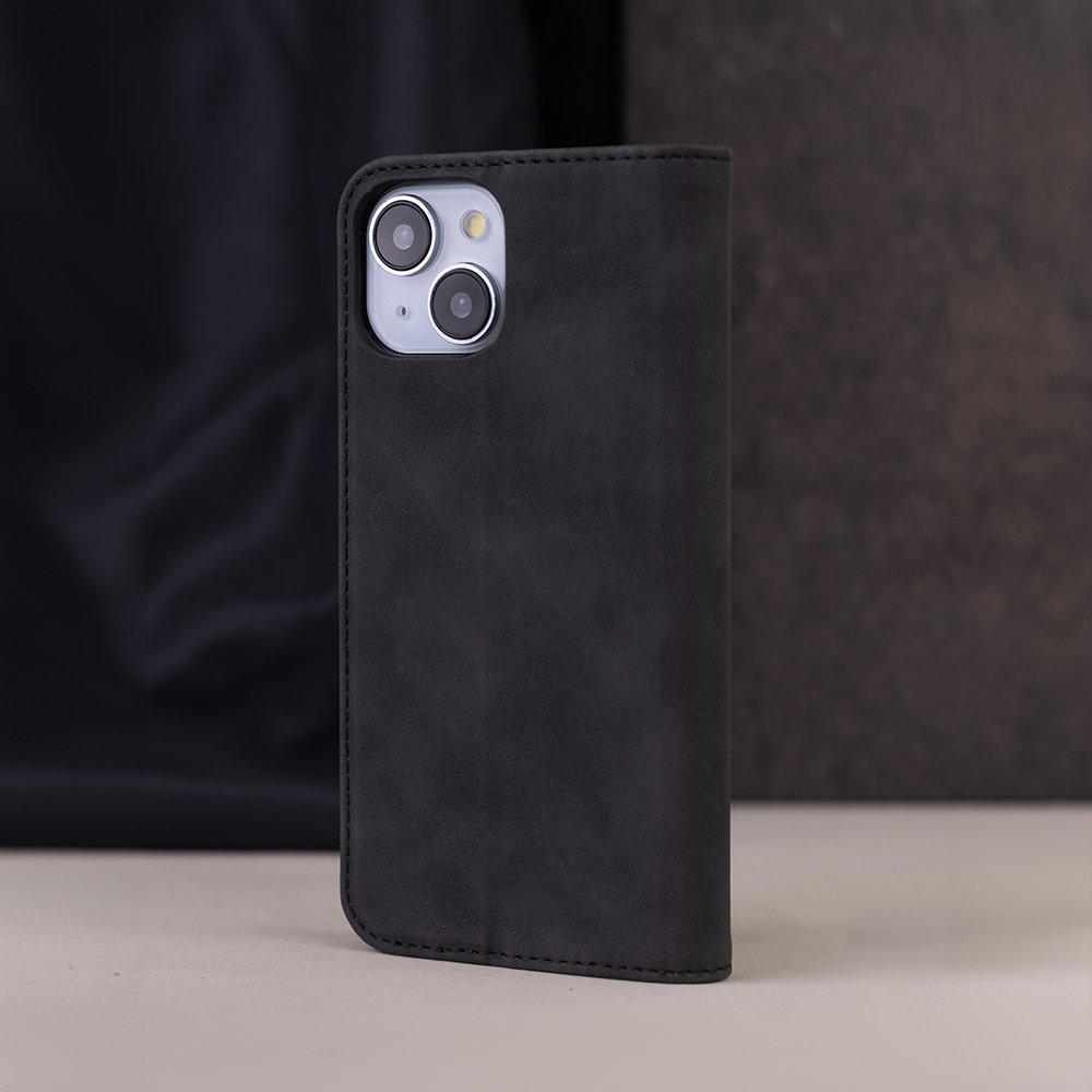 Smart Suede maciņš Samsung Galaxy A36 5G / A37 5G, melns