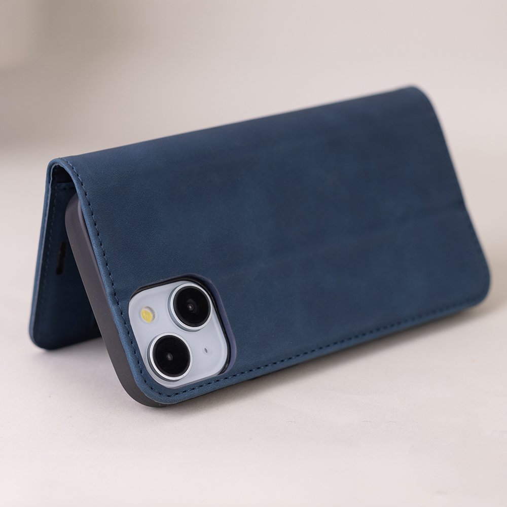 „Smart Suede“ vāciņš tālrunim Honor 600 / Honor 600 Pro tumši zils